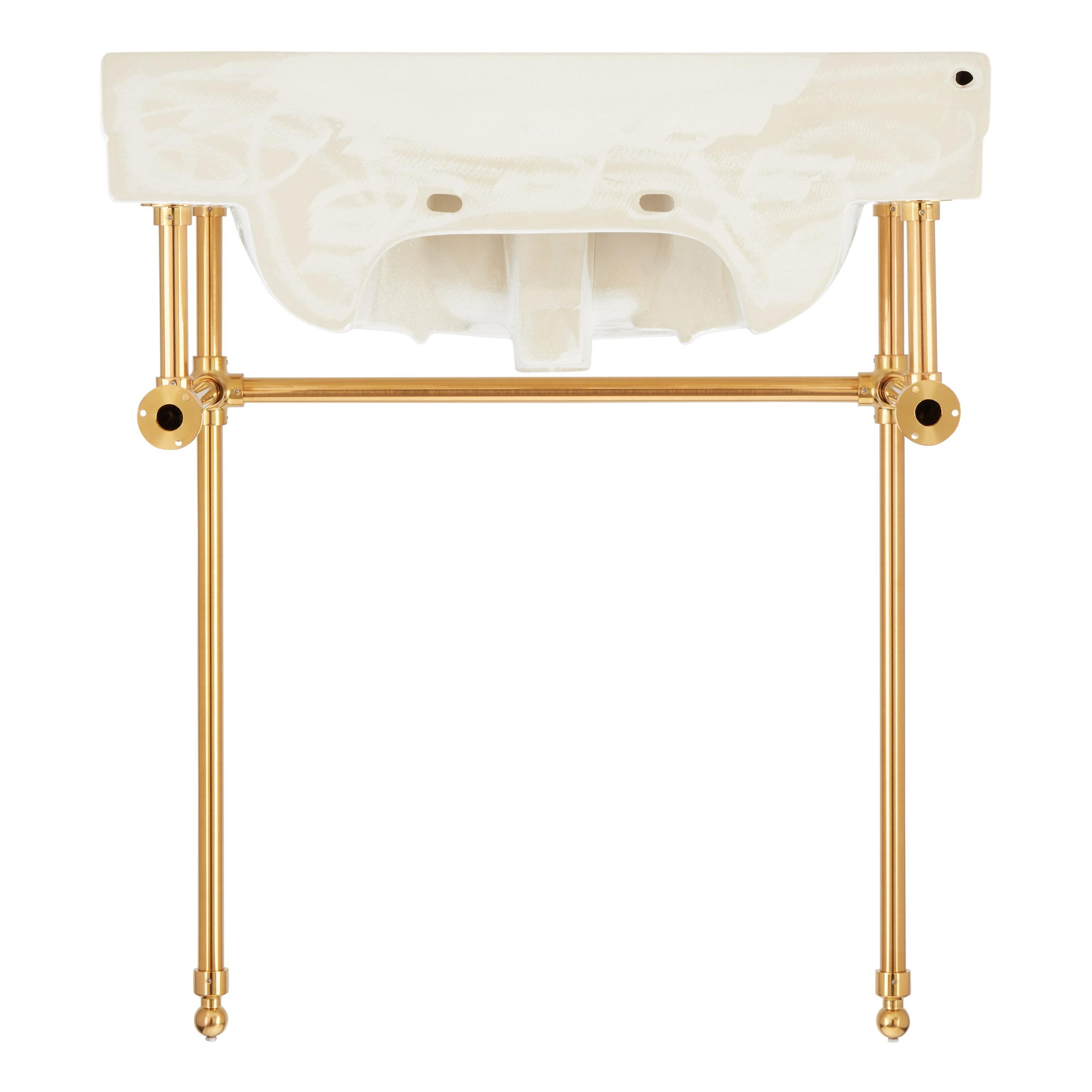 30" Cierra Console Sink with Brass Stand Brushed Gold Signature