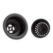 Strainer Basket with Lift Stopper - 3-1/2" - Matte Black, , large image number 1