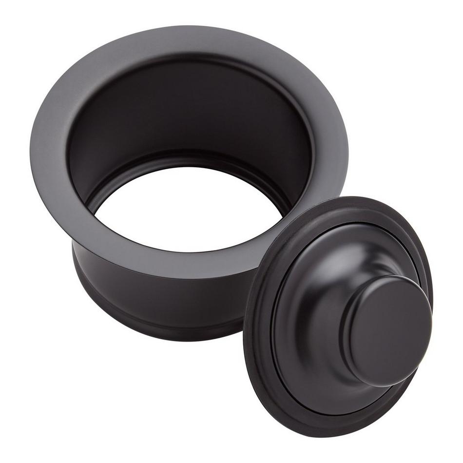 Deep Disposer Flange & Stopper - 3-1/2" - Matte Black, , large image number 1