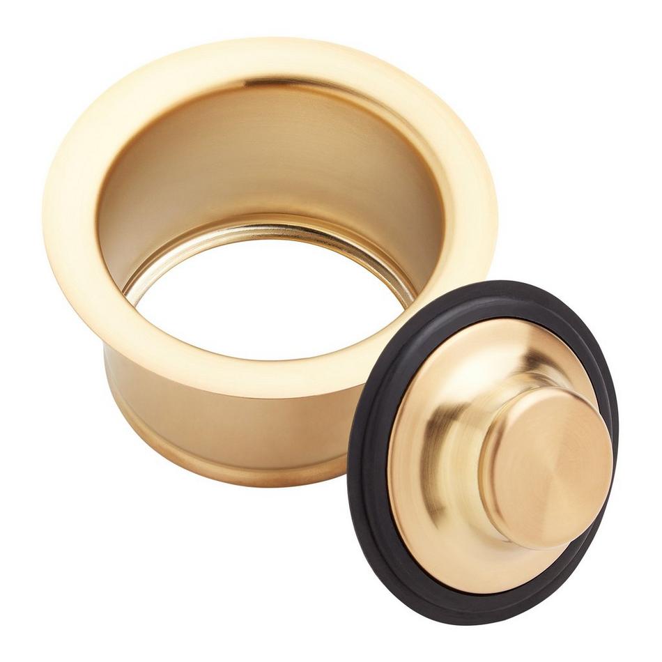 Deep Disposer Flange & Stopper - 3-1/2" - Brushed Gold, , large image number 1