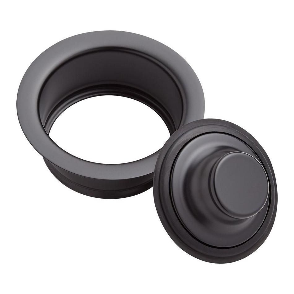 Standard Garbage Disposer Flange & Stopper - Matte Black, , large image number 1