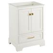 24" Quen Vanity With Undermount Sink - Soft White - Carrara Marble Widespread, , large image number 1