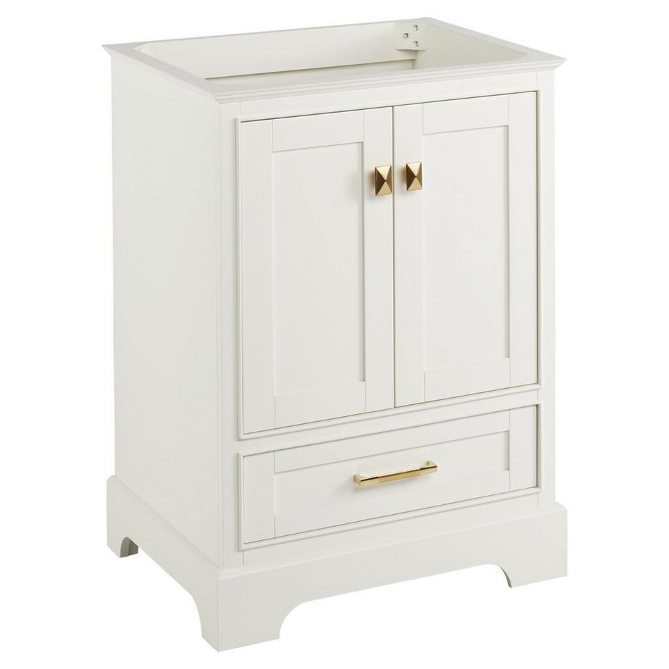 24" Quen Vanity With Undermount Sink - Soft White - Carrara Marble Widespread, , large image number 1