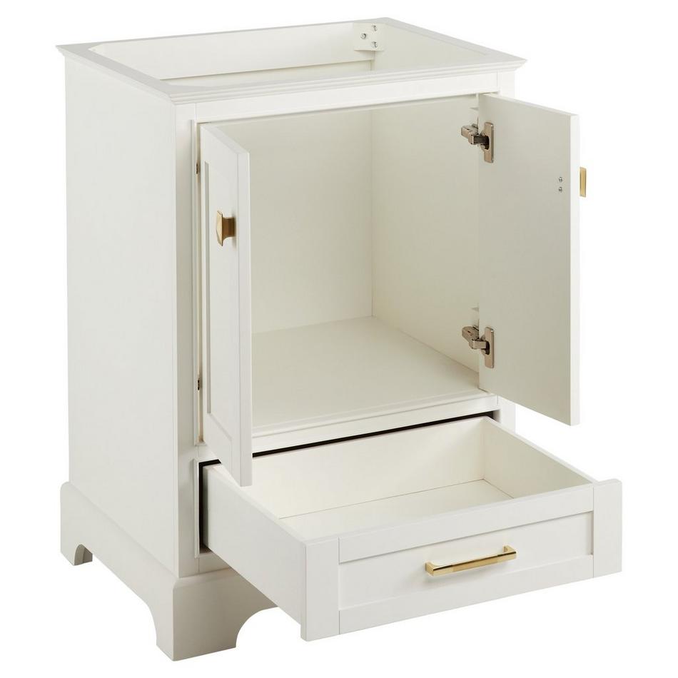 24" Quen Vanity With Undermount Sink - Soft White - Carrara Marble Widespread, , large image number 2