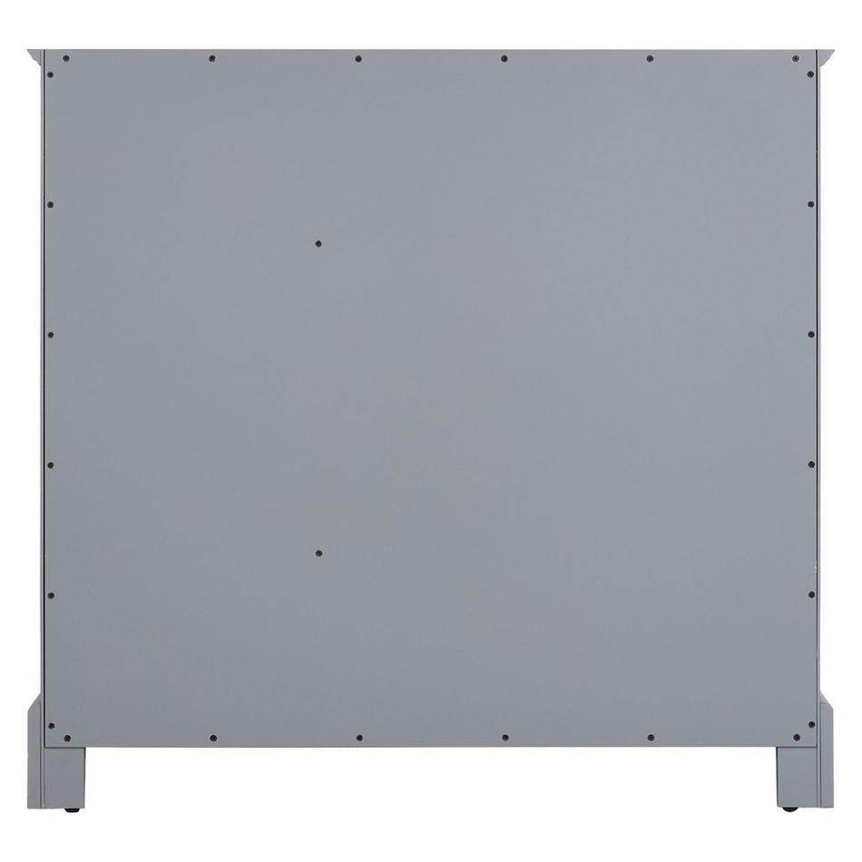 36" Quen Vanity With Left Offset Rectangular Undermount Sink - Gray - Absolute Black Widespread, , large image number 3