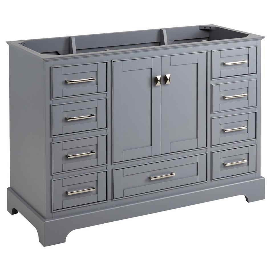48" Quen Vanity With Undermount Sink - Gray - Carrara Marble Widespread, , large image number 1