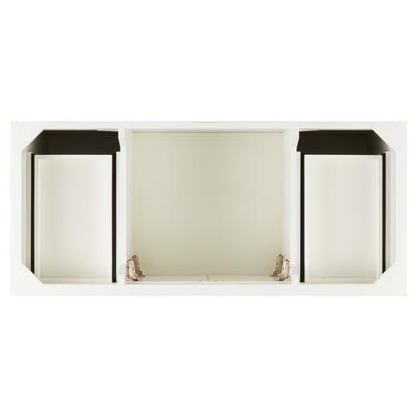 White Wall Hanging Glass Display Cabinet, 48