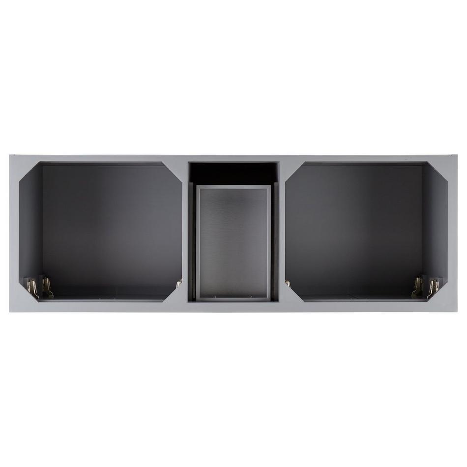 60" Quen Double Vanity With Rectangular Undermount Sinks - Gray, , large image number 4