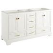 60" Quen Double Vanity With Undermount Sinks - Soft White, , large image number 1
