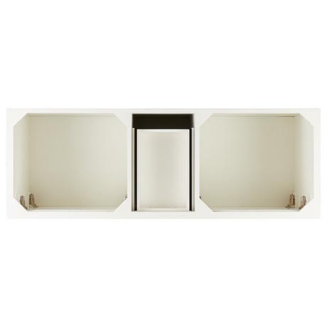 60" Quen Double Vanity With Rectangular Undermount Sinks - Soft White