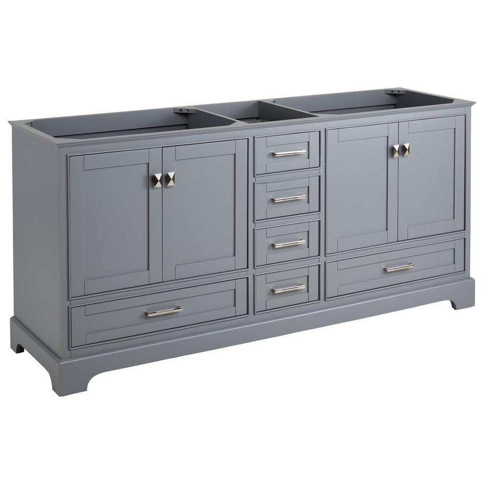 72" Quen Double Vanity With Undermount Sinks - Gray - Carrara Marble Widespread, , large image number 1