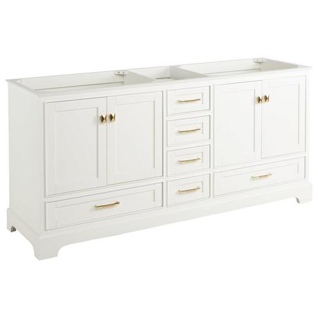 72" Quen Double Vanity With Undermount Sinks - Soft White