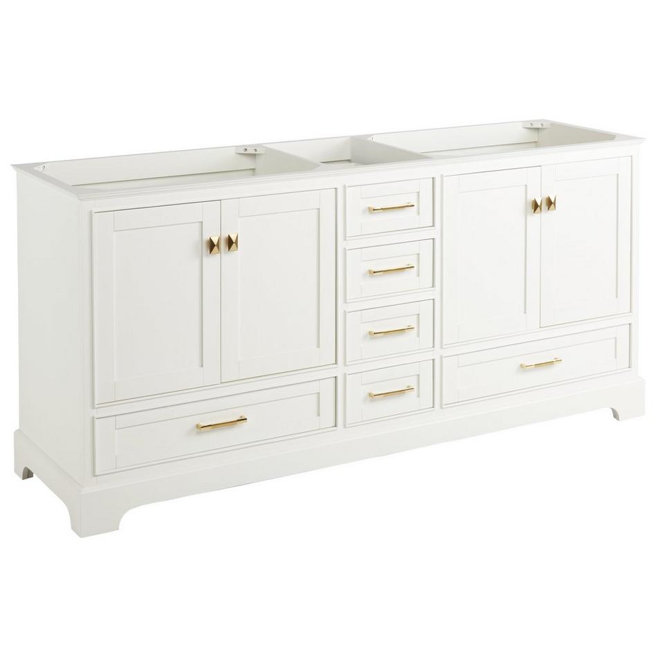 72" Quen Double Vanity With Rectangular Undermount Sinks - Soft White, , large image number 2