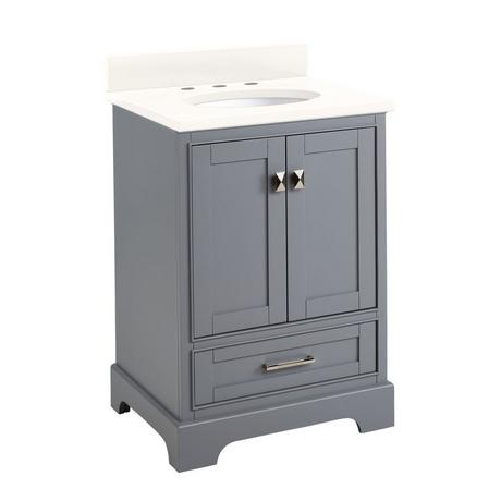 24" Quen Vanity With Undermount Sink - Gray