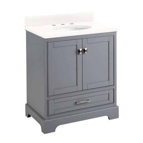 30" Quen Vanity With Undermount Sink - Gray