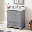 30" Quen Vanity With Rectangular Undermount Sink - Gray, , large image number 0