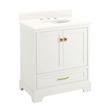 30" Quen Vanity With Undermount Sink - Soft White - Arctic White Quartz Widespread, , large image number 0