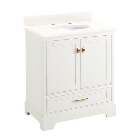 30" Quen Vanity With Undermount Sink - Soft White