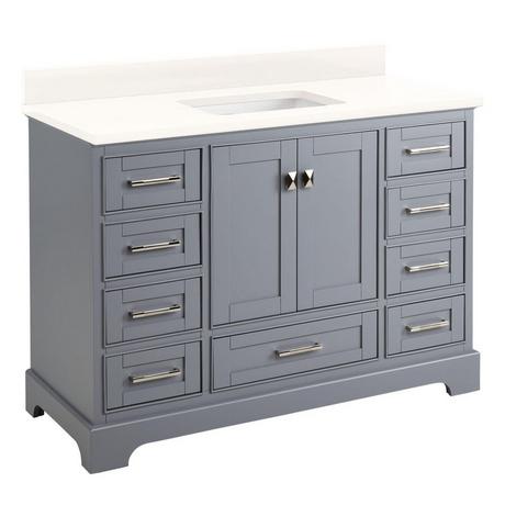 48" Quen Vanity With Rectangular Undermount Sink - Gray