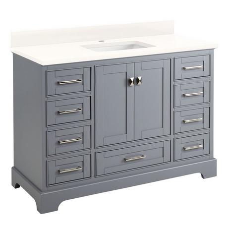 48" Quen Vanity With Rectangular Undermount Sink - Gray