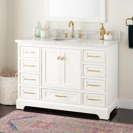 48" Quen Vanity With Undermount Sink - Soft White