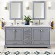 72" Quen Double Vanity With Undermount Sinks - Gray, , large image number 0