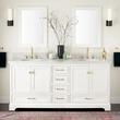 72" Quen Double Vanity With Undermount Sinks - Soft White, , large image number 0