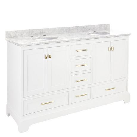 72" Quen Double Vanity With Undermount Sinks - Soft White