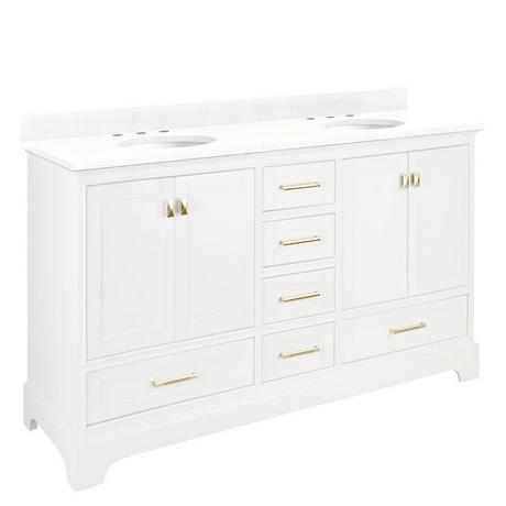 72" Quen Double Vanity With Undermount Sinks - Soft White