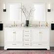 72" Quen Double Vanity With Rectangular Undermount Sinks - Soft White, , large image number 0