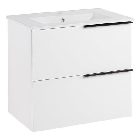 24" Varina Wall-Mount Vanity and Sink - Glossy White