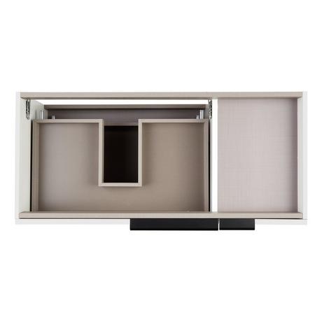 40" Varina Wall-Mount Vanity and Left Offset Sink - Glossy White
