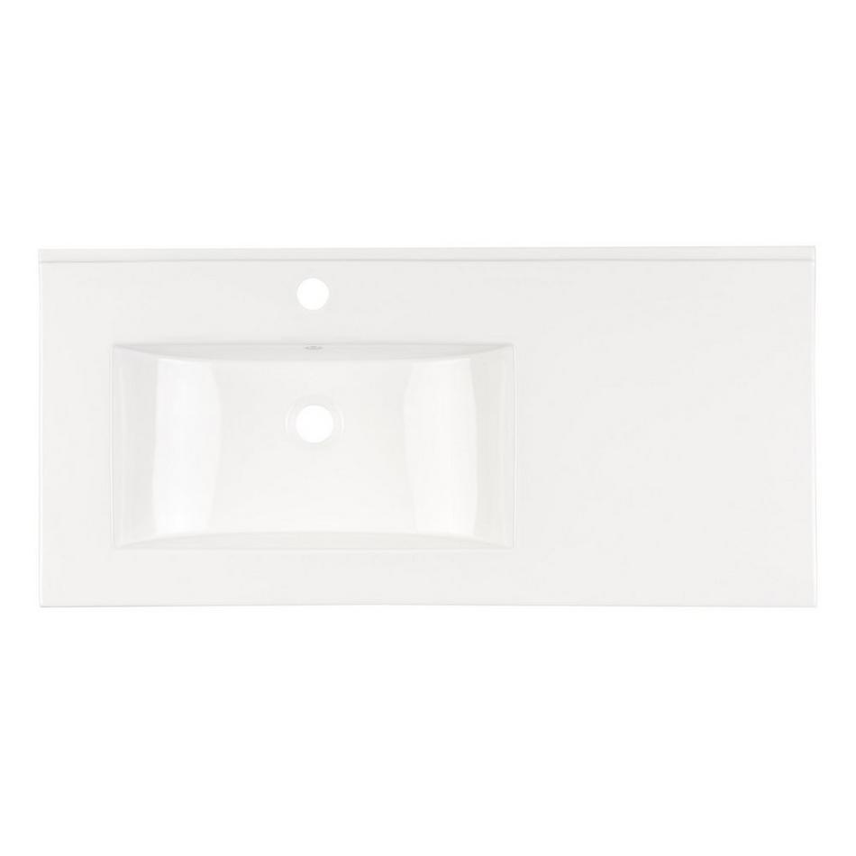 40" Varina Wall-Mount Vanity and Left Offset Sink - Glossy White, , large image number 5