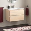 32" Kiah Wall-Mount Vanity and Sink - Light Oak, , large image number 0