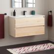 40" Kiah Wall-Mount Vanity and Sink - Light Oak, , large image number 0