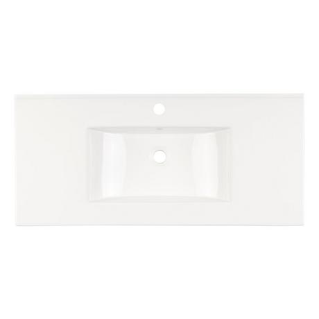 40" Kiah Wall-Mount Vanity and Sink - Light Oak