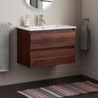 32" Kiah Wall-Mount Vanity and Sink - Hickory Brown, , large image number 0