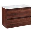 32" Kiah Wall-Mount Vanity and Sink - Hickory Brown, , large image number 1