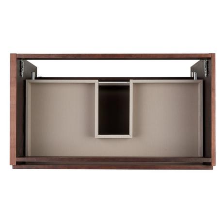 32" Kiah Wall-Mount Vanity and Sink - Hickory Brown