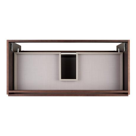 40" Kiah Wall-Mount Vanity and Sink - Hickory Brown