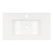 32" Bisbee Wall-Mount Vanity and Sink - Matte White with Warm Oak Frame, , large image number 5