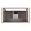 32" Bisbee Console Vanity and Sink - Matte White with Warm Oak Frame, , large image number 4