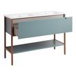 48" Bisbee Console Double Vanity and Sinks - Sage Green with Warm Oak Frame, , large image number 2