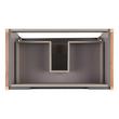 32" Bisbee Console Vanity and Sink - Muted Gray with Warm Oak Frame, , large image number 4