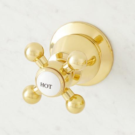 Ballantine Wall-Mount Bathroom Faucet - Cross Handles