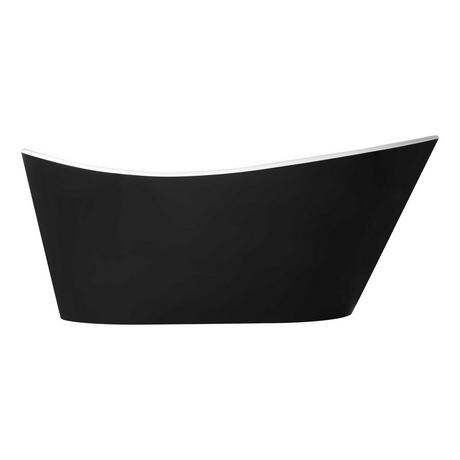 71" Saunders Black Acrylic Freestanding Tub