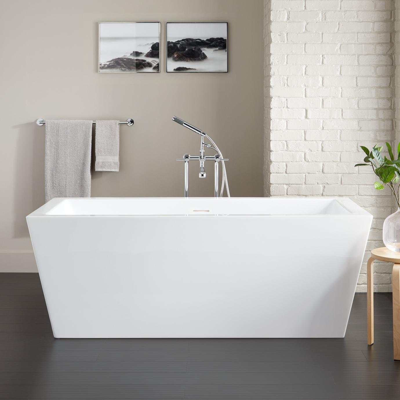60" x 30" Sitka Acrylic Alcove Whirlpool Tub Right Drain White