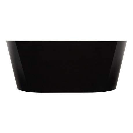 67" Eden Black Acrylic Freestanding Tub