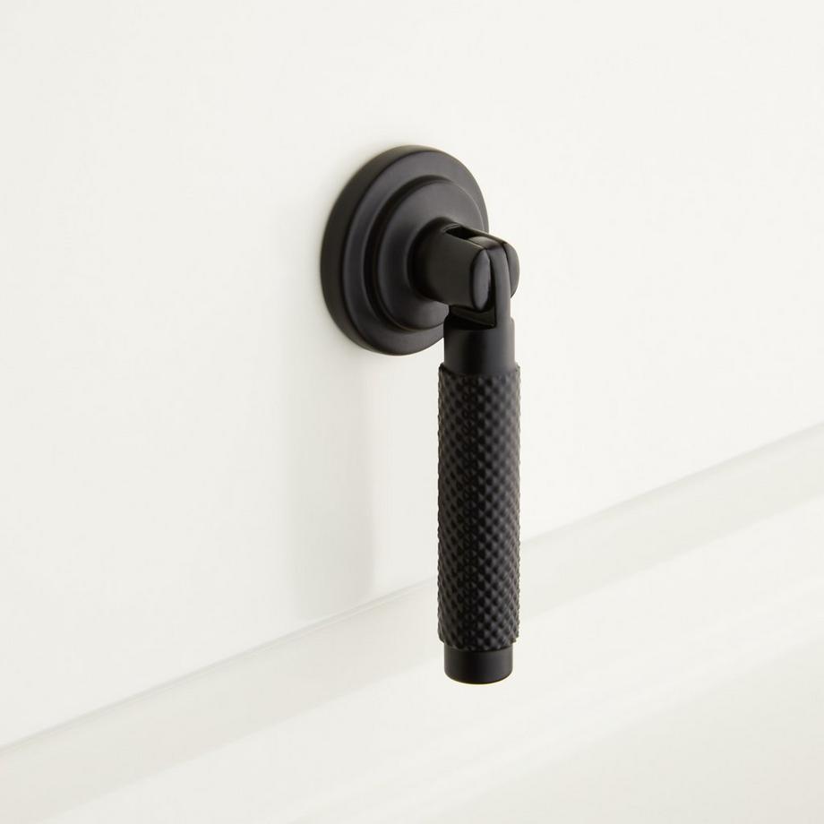 Arles Knurled Brass Pull Black Signature Hardware