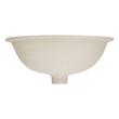 18" Oval Porcelain Undermount Bathroom Sink - White, , large image number 1